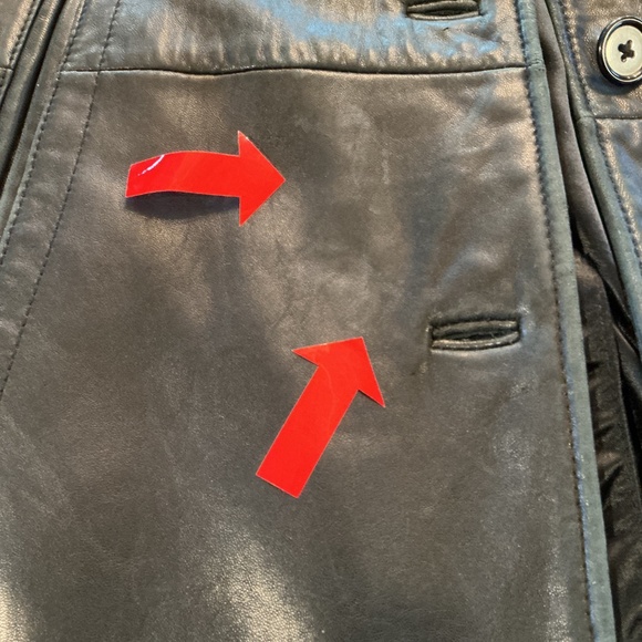 Studio Andrew Marc Wilsons Women S  Black Leather Blazer Jacket Butter Soft Glam - Picture 8 of 8